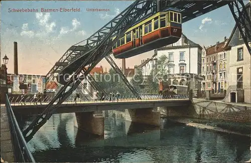 Elberfeld Wuppertal Schwebebahn Unterbarmen / Wuppertal /Wuppertal Stadtkreis