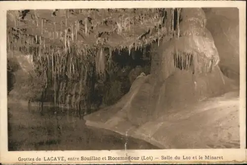 Lacave Lot Hoehle Grotte Salle Lac Minaret * / Lacave /Arrond. de Gourdon