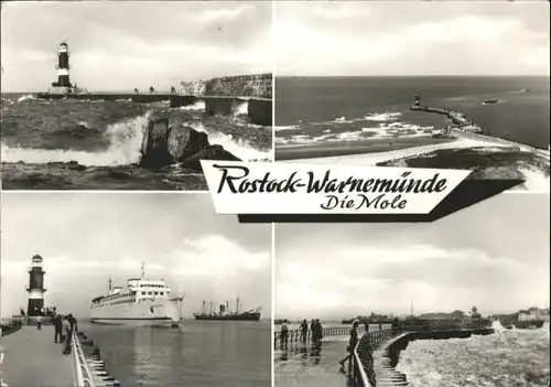 Rostock Mecklenburg-Vorpommern Rostock Warnemuende Schiff Leuchtturm x / Rostock /Rostock Stadtkreis
