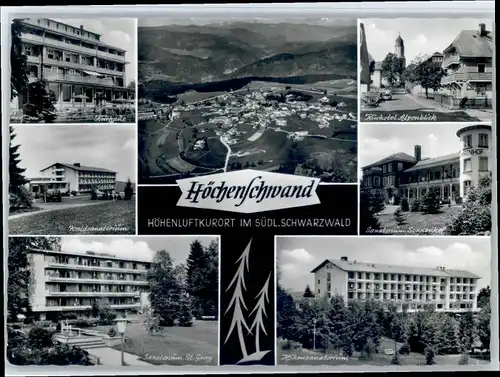 Hoechenschwand Hoechenschwand Wald Sanatorium Hotel Alpenblick Sanatorium St Georg x / Hoechenschwand /Waldshut LKR