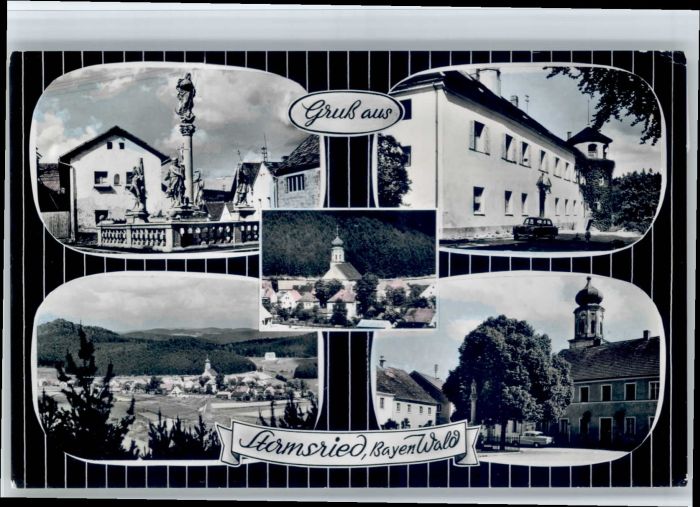 Stamsried Kirche Gesamtansicht Mariensaeule Schloss Kat. Stamsried Nr