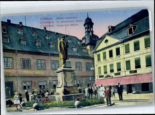 Koblenz Rhein Koblenz Mueller Denkmal  * / Koblenz /Koblenz Stadtkreis