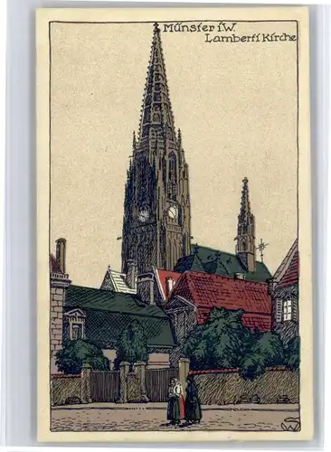 Muenster Westfalen Muenster Westfalen Lamberti Kirche  * / Muenster /Muenster Stadtkreis