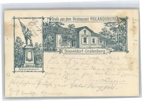 Duesseldorf Duesseldorf Restaurant Rolandsburg Krieger Denkmal x / Duesseldorf /Duesseldorf Stadtkreis