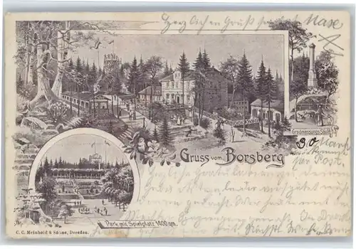 Dresden Dresden [Handschriftlich] Borsberg Gradmessungs Saeule x / Dresden Elbe /Dresden Stadtkreis