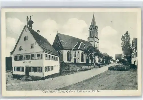 Gechingen Gechingen Rathaus Kirche  x / Gechingen /Calw LKR