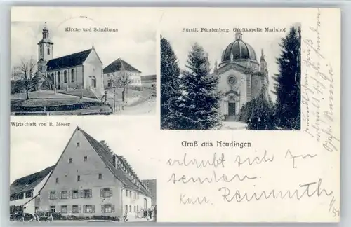 Neudingen Neudingen Kirche Schule Wirtschaft Moser Kapelle Mariahof x / Donaueschingen /Schwarzwald-Baar-Kreis LKR