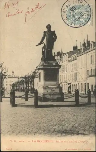 La Rochelle Charente-Maritime La Rochelle Statue Amiral Duperre x / La Rochelle /Arrond. de La Rochelle