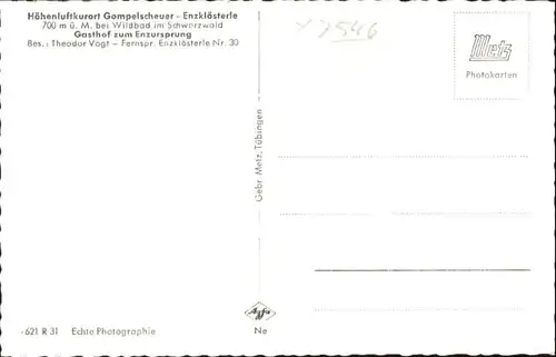 Gompelscheuer Gasthof Enzursprung *