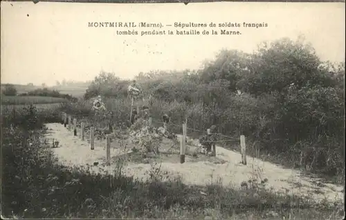 Montmirail Marne Sepultures de Soldats Francais Bataille x / Montmirail /Arrond. d Epernay