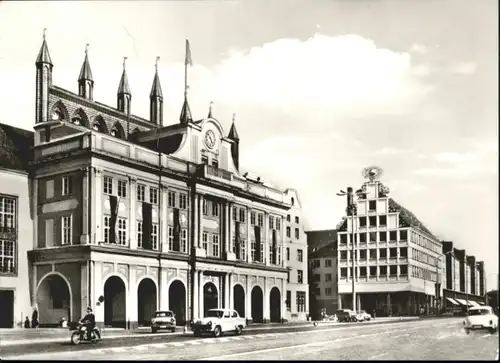 Rostock Mecklenburg-Vorpommern Rostock Haus Sonne Wohnheim VEB Deutfracht Seereederei Rathaus x / Rostock /Rostock Stadtkreis