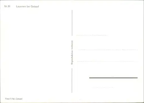 Lauenen Lauenen  * / Lauenen /Bz. Saanen