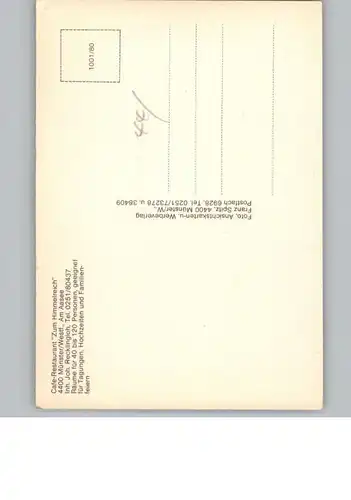 Muenster Westfalen Gaststaette Zum Himmelreich / Muenster /Muenster Stadtkreis