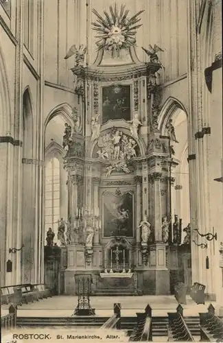 Rostock Mecklenburg-Vorpommern St. Marienkirche Altar / Rostock /Rostock Stadtkreis