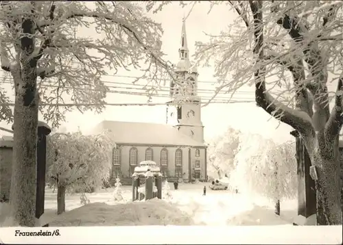 Frauenstein Sachsen Winterlandschaft Kirche Frauenstein / Frauenstein Sachsen /Mittelsachsen LKR