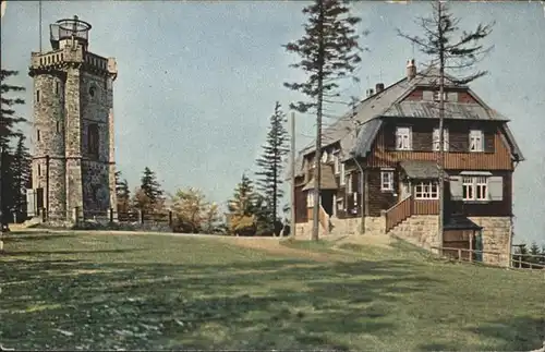 Auersberg Wildenthal Unterkunftshaus Aussichtsturm / Eibenstock /Erzgebirgskreis LKR