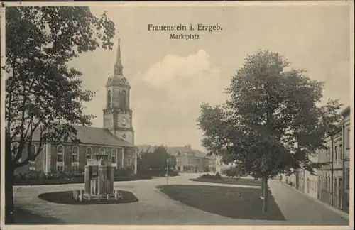 Frauenstein Sachsen Marktplatz Kirche  x