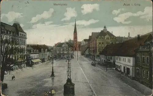 Aue Sachsen Marktplatz Erzgebirge x