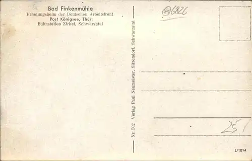 Bad Finkenmuehle Erholungsheim Kurhaus Waldhaus Wirtschaftshof Buerohaus / Herschdorf Ilmenau /Ilm-Kreis LKR