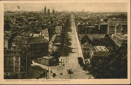 Karlsruhe Baden Bernhardus Kirche Strassenbahn 