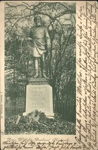 Karlsruhe Baden Prinz Wilhelm Denkmal 