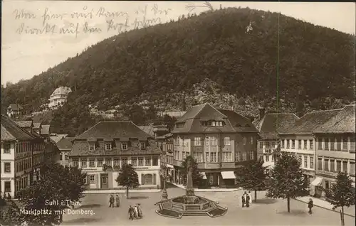 Suhl Th?ringer Wald Marktplatz mit Domberg