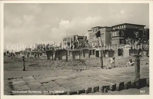 Norderney Nordseebad Partie am Weststrand Kat. Norderney