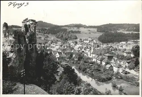 Velden Mittelfranken Gesamtansicht Felsen Fraenkische Alb / Velden Pegnitz /Nuernberger Land LKR