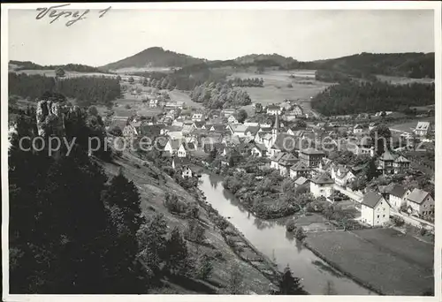 Velden Mittelfranken Gesamtansicht Felsen Fraenkische Alb Stempel Reichsminister / Velden Pegnitz /Nuernberger Land LKR