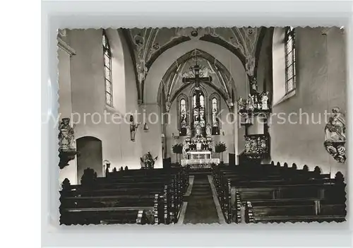 Hofgarten Kirche Inneres Kat. Wertheim