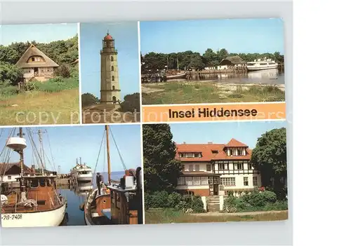Insel Hiddensee Kloster Fischerhaus Leuchtturm Hafen HO Gasstaette Dornbusch Kat. Insel Hiddensee