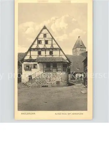 Maulbronn Altes Haus mit Hexenturm Kat. Maulbronn