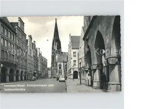 Muenster Westfalen Prinzipalmarkt Lambertikirche Kat. Muenster