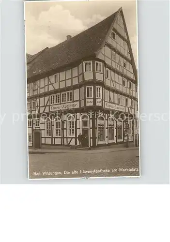 Bad Wildungen Loewen Apotheke Marktplatz Fachwerk Kat. Bad Wildungen