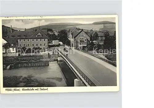 Alfeld Leine Leinebruecke mit Postamt Kat. Alfeld (Leine)