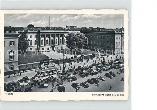 Berlin Universitaet Unter den Linden Autos Kat. Berlin