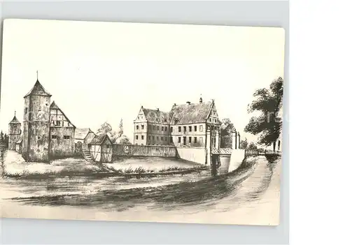 Muenster Westfalen Burg Huelshoff Geburtshaus Dichterin Annette Droste Kat. Muenster