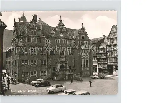 Hann. Muenden Rathaus Autos Kat. Hann. Muenden