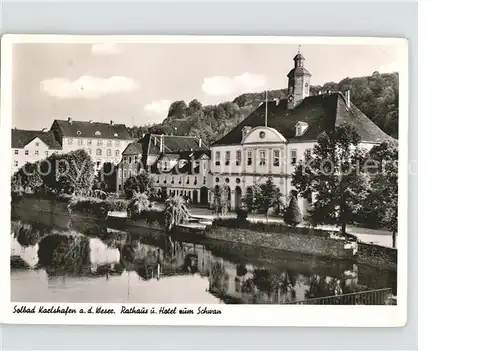 Bad Karlshafen Rathaus und Hotel Zum Schwan Kat. Bad Karlshafen