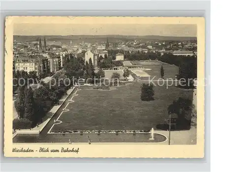 Wiesbaden Blick vom Bahnhof Kat. Wiesbaden