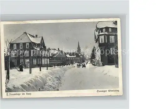 Braunlage Strasse im Schnee  Kat. Braunlage Harz