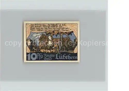 L?btheen 10 Pfennig Reutergeld Kirche