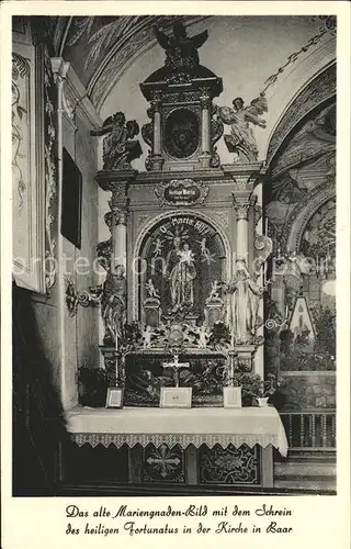 Baar-Ebenhausen Kirche Mariengnadenbild mit dem Schrein des hl Fortunatus / Baar-Ebenhausen /Pfaffenhofen LKR