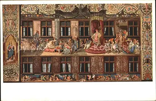 Augsburg Freske am Fuggerhaus Kaiser Maximilian Kat. Augsburg