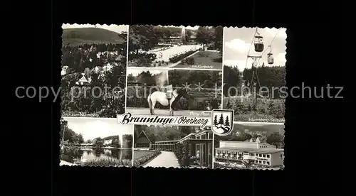 Braunlage Pony Post Wurmberg Seilbahn Kurhaus Wandelhalle Kurpark Schwanenteich Hoehenluftkurort Kat. Braunlage Harz