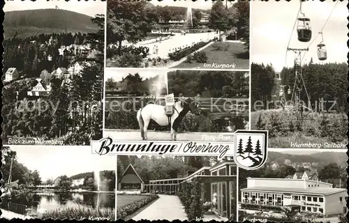 Braunlage Pony Post Wurmberg Seilbahn Kurhaus Wandelhalle Kurpark Schwanenteich Hoehenluftkurort Kat. Braunlage Harz