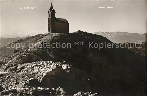 Bergen Chiemgau Taborkapelle auf dem Hochfelln Chiemgauer Alpen Blick zum Gross Venediger Wilder Kaiser / Bergen /Traunstein LKR