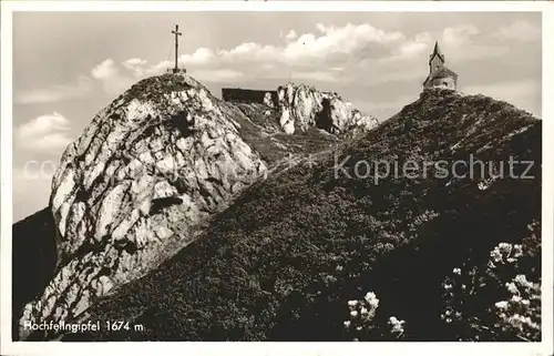Bergen Chiemgau Hochfelln Gipfelkreuz Kapelle Chiemgauer Alpen / Bergen /Traunstein LKR