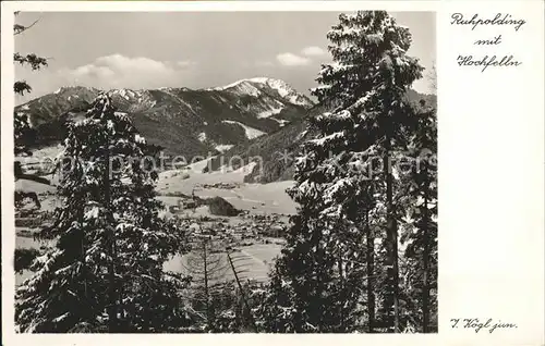 Ruhpolding Panorama mit Hochfelln Chiemgauer Alpen Kat. Ruhpolding