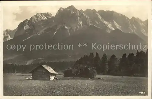 Garmisch Partenkirchen Alpspitze und Waxensteingruppe Wettersteingebirge Kat. Garmisch Partenkirchen